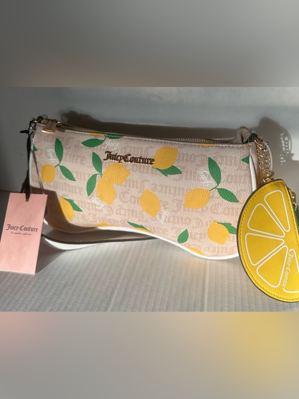 🍋 NWT Juicy Couture Fruitful Lemon Print Shoulder Bag & Coin Purse – Y2K Vibe! - Picture 5 of 16